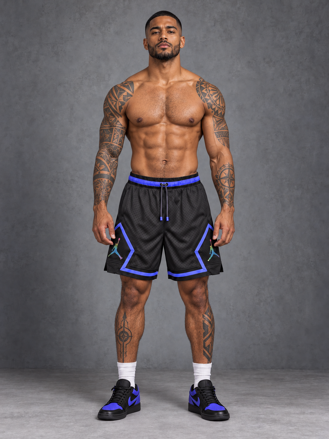 Modelo virtual con Jordan Tornasol y tenis a juego