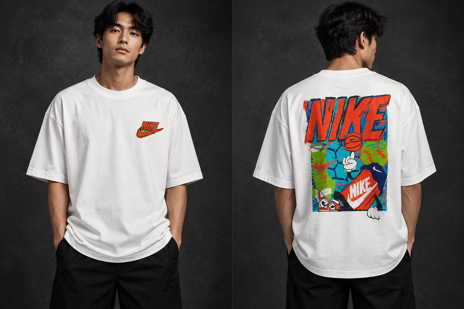 Modelo virtual con el frente de la camiseta Ritmo de Cancha